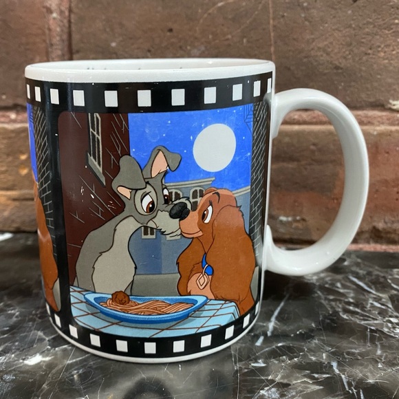 1988 Disney Lady and the Tramp Film Strip Mug Vintage - Picture 3 of 5